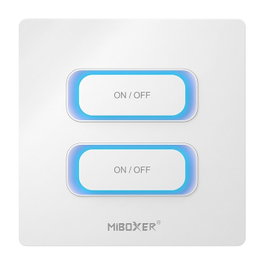 Miboxer Interruptor Inteligente WiFi de 2 Canales con Sensor de Movimiento y Dimmer