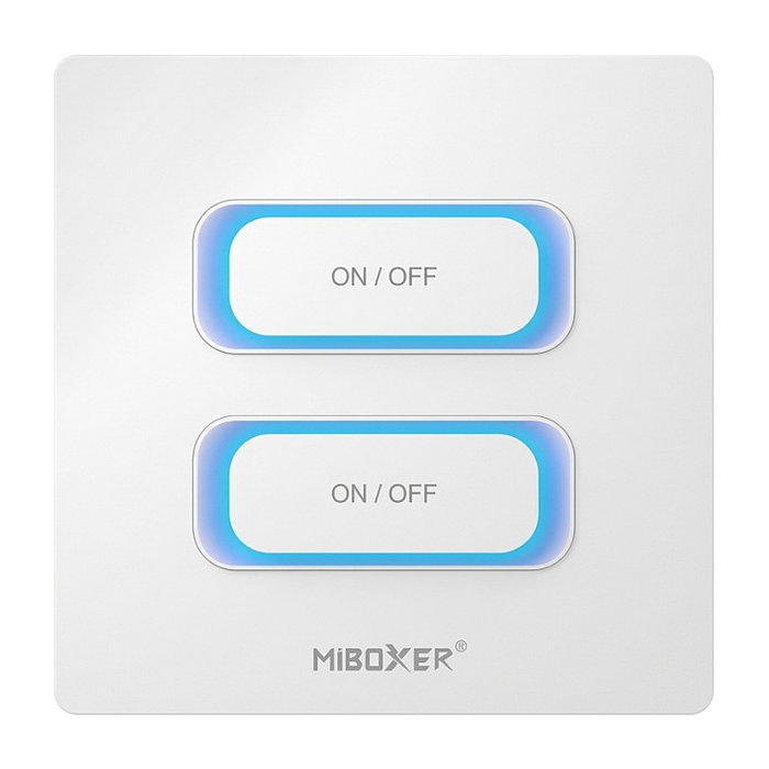 Miboxer Interruptor Inteligente WiFi de 2 Canales con Sensor de Movimiento y Dimmer Miboxer Interruptor Inteligente WiFi de 2 Canales con Sensor de Movimiento y Dimmer