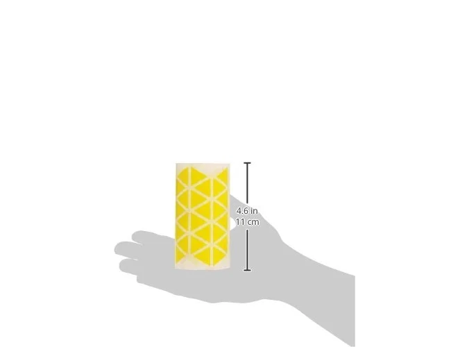 Apli Gomets autoadhesivos triangulares 21x21x21mm amarillo rollo de 2832 unidades
