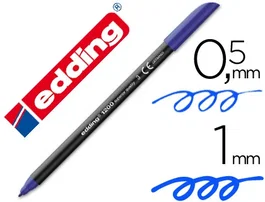 Edding Rotulador 1200 Punta Fibra Azul 0.5/1 mm para Escribir Dibujar y Bocetar