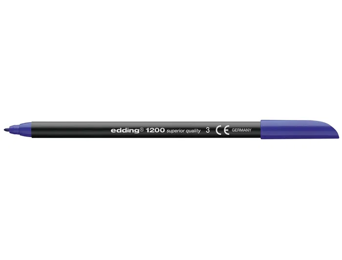 Edding Rotulador 1200 Punta Fibra Azul 0.5/1 mm para Escribir Dibujar y Bocetar