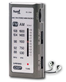 SAMI Radio Mini XS de Bolsillo AM/FM - Receptor Portátil Compacto para Viajes