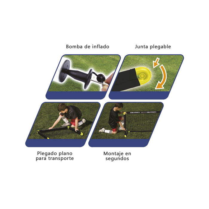 Tachan Portería de Fútbol Plegable 90x59x61cm