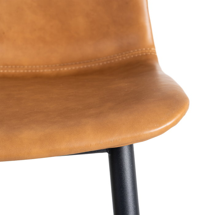 Silla Camel Metal / Simil Piel 45 X 47 X 81 cm (Set de 2)
