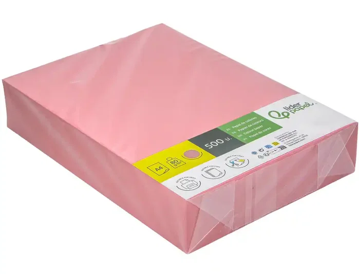 Liderpapel Papel de color DIN A4 Rosa 80 g, 500 hojas Liderpapel Papel de color DIN A4 Rosa 80 g, 500 hojas