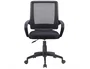 Q-connect Silla Giratoria Respaldo Medio Regulable en Altura Negro 900+100x560x570 mm