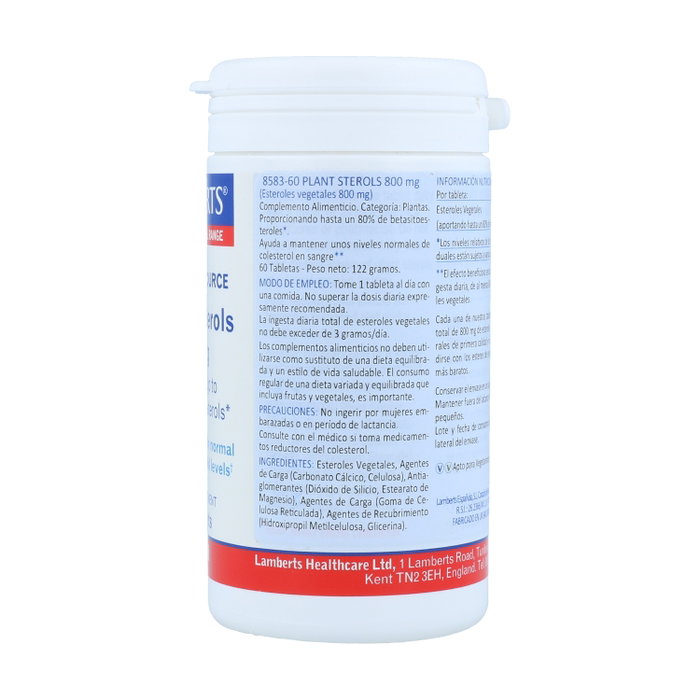 Lamberts Esteroles Vegetales 800 mg 60 comprimidos Lamberts Esteroles Vegetales 800 mg 60 comprimidos