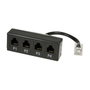 LogiLink Adaptador Modular de 4 Puertos para Teléfono 1*RJ45 / 4*RJ11
