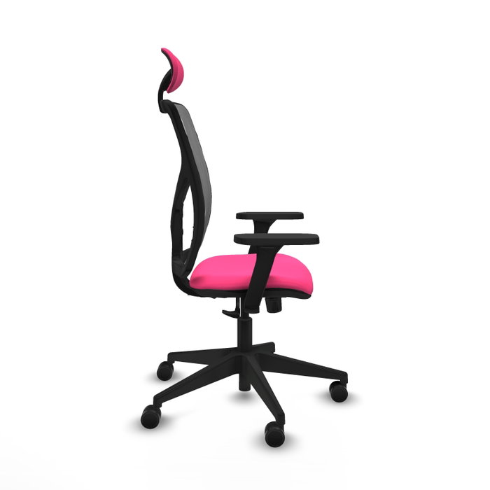 PIQUERAS Y CRESPO Silla de oficina Motilla Rosa y Gris con Mecanismo Sincro PIQUERAS Y CRESPO Silla de oficina Motilla Rosa y Gris con Mecanismo Sincro