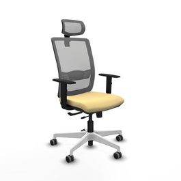 PIQUERAS Y CRESPO Silla de oficina Haches Crema y Gris