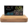 Thomson Reloj despertador estación meteorológica - Madera oscura - Sonda inalámbrica