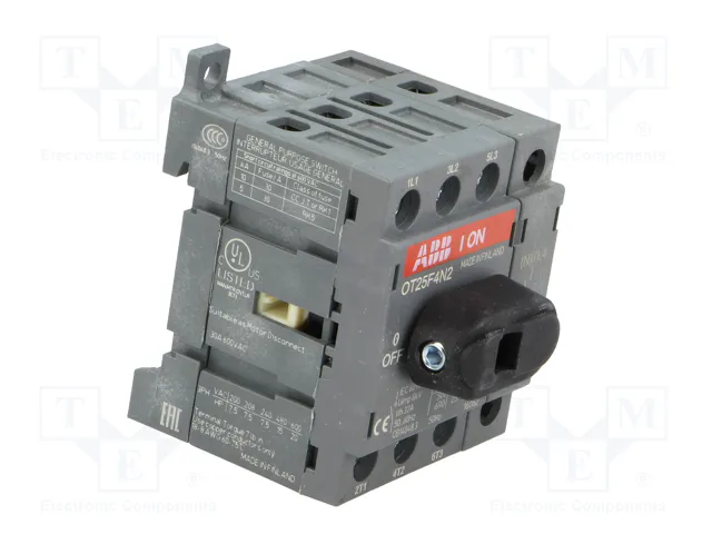 ABB Interruptor de aislamiento OT de 4 polos y 25A ABB Interruptor de aislamiento OT de 4 polos y 25A