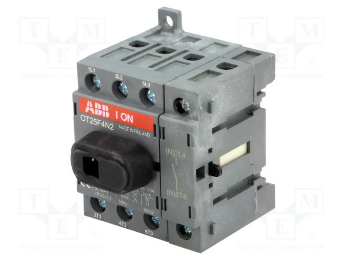 ABB Interruptor de aislamiento OT de 4 polos y 25A ABB Interruptor de aislamiento OT de 4 polos y 25A