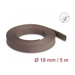 DeLOCK Manguito trenzado extensible resistente a roedores 5 m x 19 mm marrón