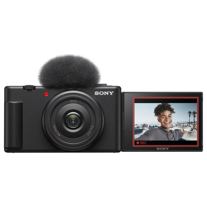 Sony ZV-1F Cámara para Vlog con Lente Zeiss 20mm, Negro