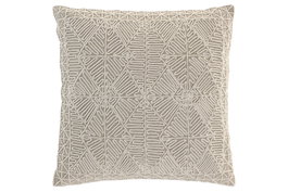 DKD Home Decor Cojín de Algodón Bordado a Mano Crudo 45x45 cm