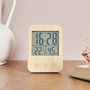 Je cherche une Idee Estación Meteorológica Multifunción Reloj Alarma Termómetro Higrómetro Interior Bambú 8,5x2x12,3 cm