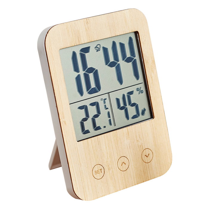 Je cherche une Idee Estación Meteorológica Multifunción Reloj Alarma Termómetro Higrómetro Interior Bambú 8,5x2x12,3 cm Je cherche une Idee Estación Meteorológica Multifunción Reloj Alarma Termómetro Higrómetro Interior Bambú 8,5x2x12,3 cm