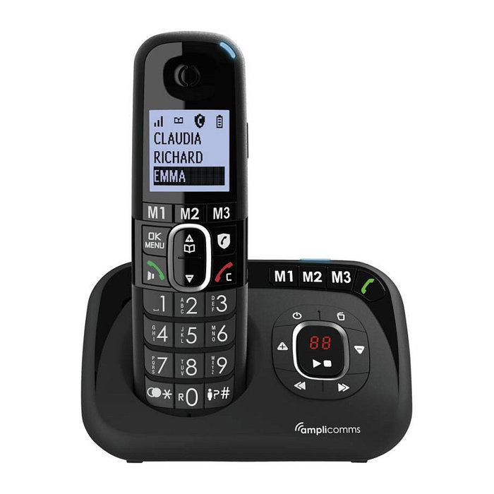 amplicomms BigTel 1582 Duo Teléfono DECT con botones grandes y 2 terminales