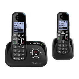 amplicomms BigTel 1582 Duo Teléfono DECT con botones grandes y 2 terminales