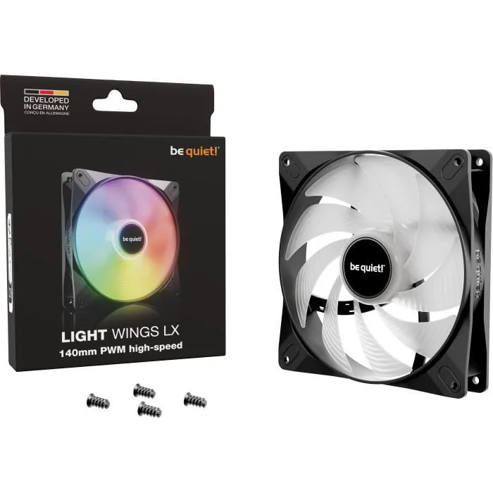 Be Quiet Ventilador de caja Light Wings LX BL129 140 mm PWM Alta Velocidad