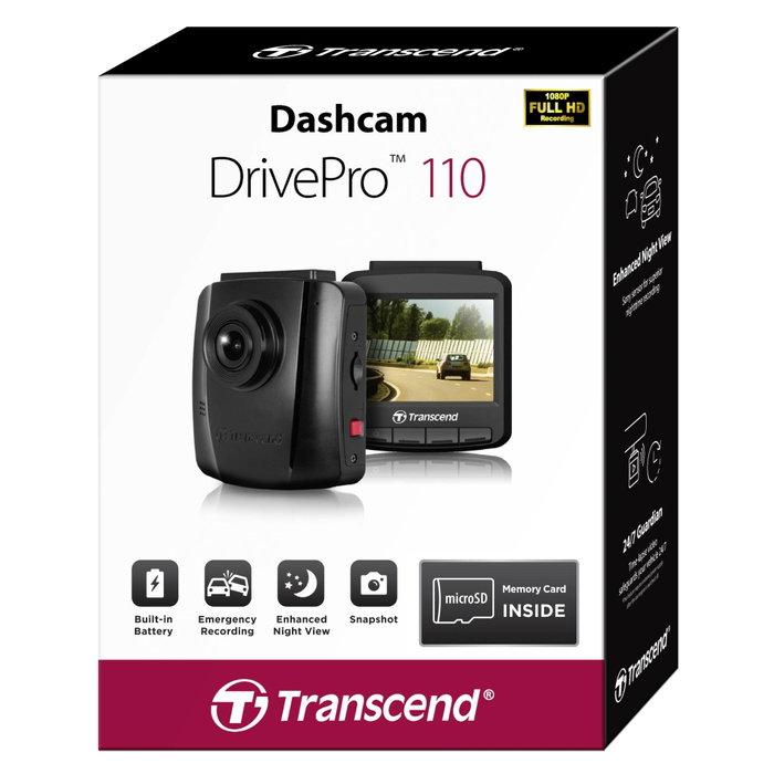 Transcend DrivePro 110 Dashcam con microSDHC de 32GB