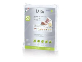 Laica VT3510 Bolsas para Envasadora al Vacío - 50 unidades, 25 x 30 cm, Compatibles con Selladores Laica