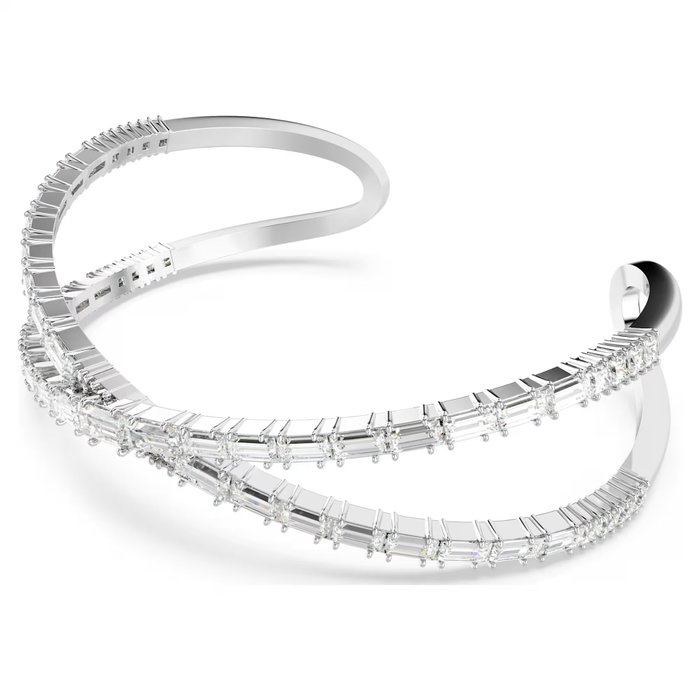 Swarovski Brazalete Hyperbola Cuff White RHS M Gris 16cm