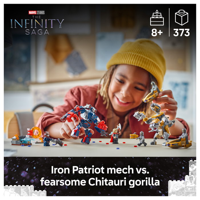 LEGO 76322 Marvel Super Heroes Avengers Endgame Thor vs. Chitauri Juego de construcción 373 piezas 8+ años