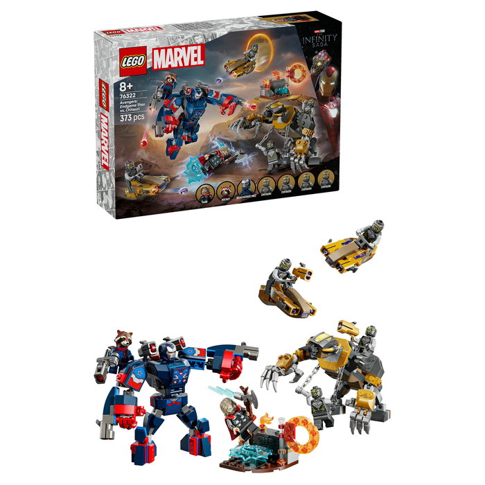 LEGO 76322 Marvel Super Heroes Avengers Endgame Thor vs. Chitauri Juego de construcción 373 piezas 8+ años