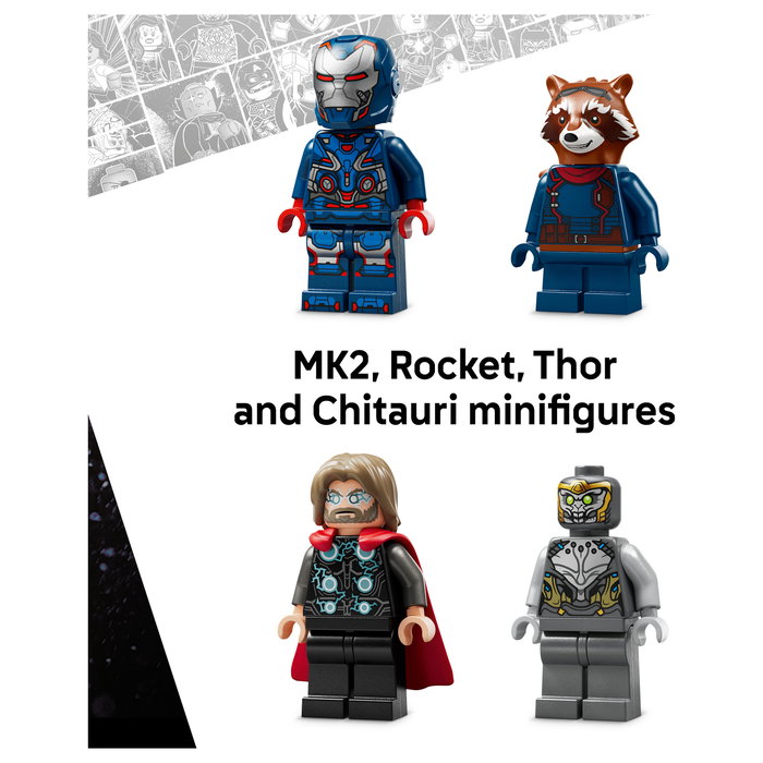 LEGO 76322 Marvel Super Heroes Avengers Endgame Thor vs. Chitauri Juego de construcción 373 piezas 8+ años