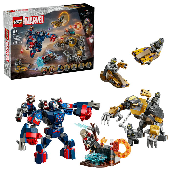 LEGO 76322 Marvel Super Heroes Avengers Endgame Thor vs. Chitauri Juego de construcción 373 piezas 8+ años