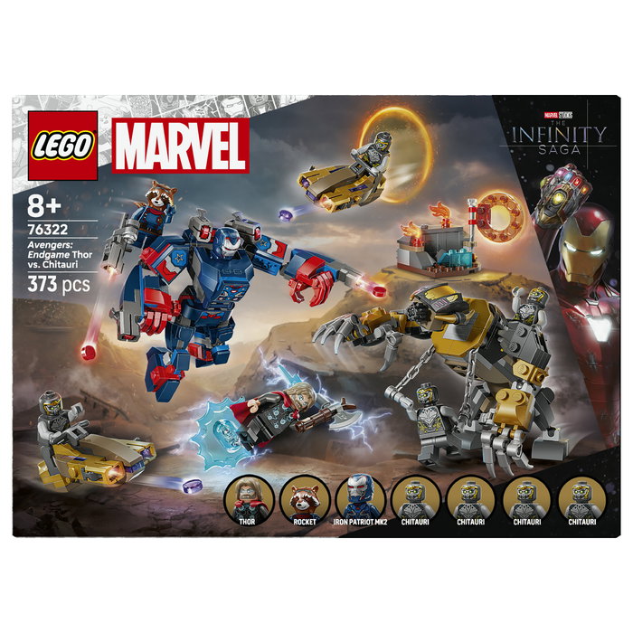 LEGO 76322 Marvel Super Heroes Avengers Endgame Thor vs. Chitauri Juego de construcción 373 piezas 8+ años