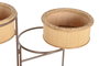 DKD Home Decor Macetero Desplegable de Bambú y Hierro Marrón
