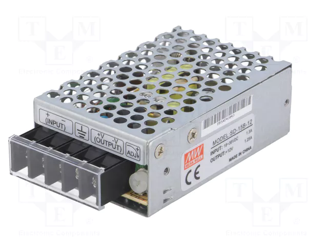 MEAN WELL SD-15B-12 Convertidor DC/DC 15W 12VDC 1,25A