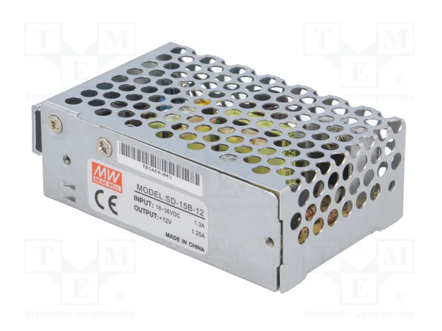 MEAN WELL SD-15B-12 Convertidor DC/DC 15W 12VDC 1,25A