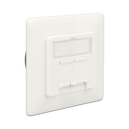 DeLOCK 86195 Roseta de red de empotrar 2 puertos RJ45 Cat.6A Blanco