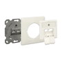 DeLOCK 86195 Roseta de red de empotrar 2 puertos RJ45 Cat.6A Blanco