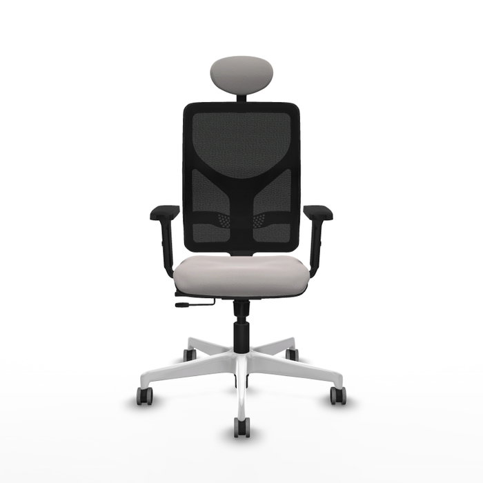 PIQUERAS Y CRESPO Silla de oficina Motilla Blanco/Negro con mecanismo Sincro/Traslack