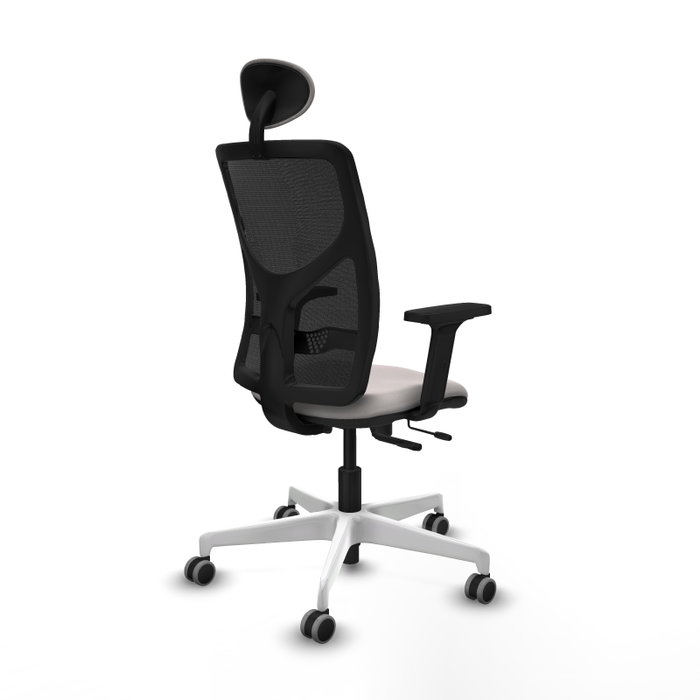 PIQUERAS Y CRESPO Silla de oficina Motilla Blanco/Negro con mecanismo Sincro/Traslack
