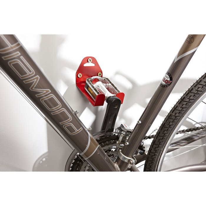 Mottez Gancho de pared para bicicleta con soporte en pedal