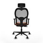 PIQUERAS Y CRESPO Silla de oficina Jorquera Naranja/Gris con mecanismo Sincro/Traslack