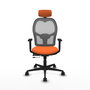 PIQUERAS Y CRESPO Silla de oficina Jorquera Naranja/Gris con mecanismo Sincro/Traslack