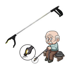 Kinzo Pinza Alcanzador de Objetos 76cm Carga hasta 170g Aluminio Plateado/Negro