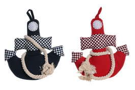 DKD Home Decor Sujetapuertas Mediterraneo Rojo Azul 26 x 11 x 28 cm (6 Unidades)