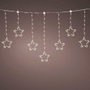 Lumineo Cortina de luces LED con estrellas, blanco cálido, 1,2 m
