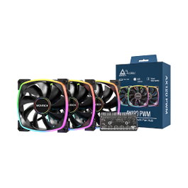 Montech AX120 3 IN 1 Pack de 3 ventiladores PWM 120mm Negro