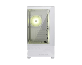 MSI MAG PANO M110R Caja Gaming Mini Torre PC ATX/ Micro-ATX/Mini-ITX, Ventana Lateral, 4 Ventiladores 120mm ARGB, Blanco