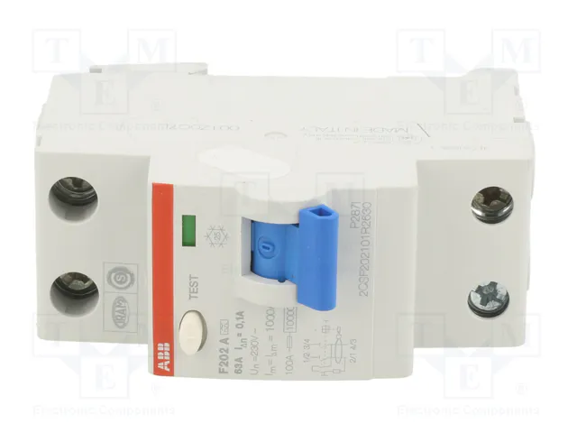 ABB F202A-63/0.1 Interruptor Diferencial 2 Polos 63A 100mA