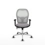 PIQUERAS Y CRESPO Silla de oficina Jorquera con mecanismo Sincro/Traslack, Gris y Blanco